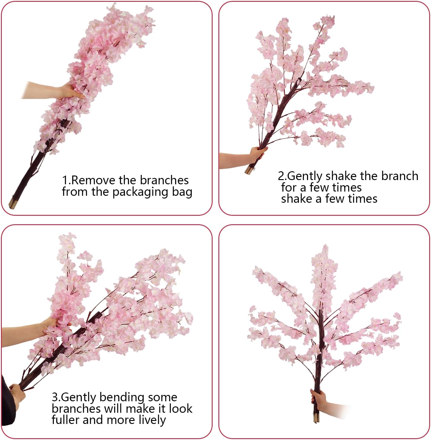 Artificial Cherry Tree with Blooming Pink Flowers - No Maintenance Home & Garden Decor