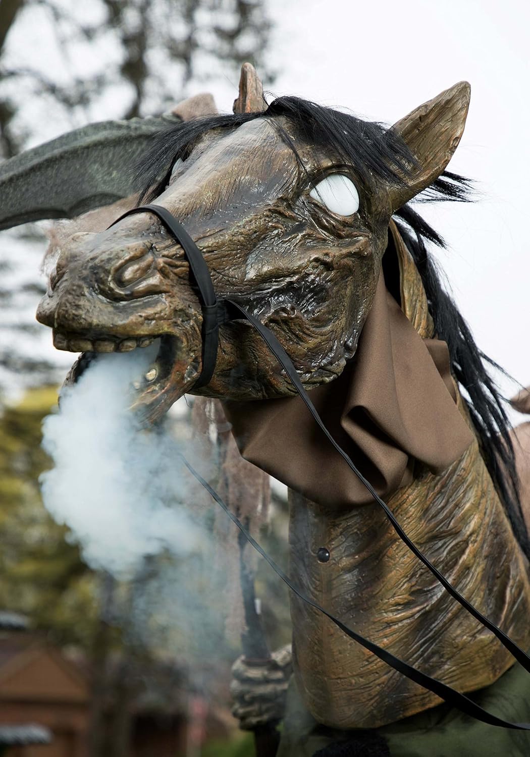 Terrifying 7FT Moving Skeleton Horse with Reaper – Sound and Fog Effects