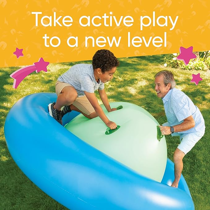 🎈Giant 8ft Inflatable Dome Rocker with Handles for Backyard Fun! 🛡️