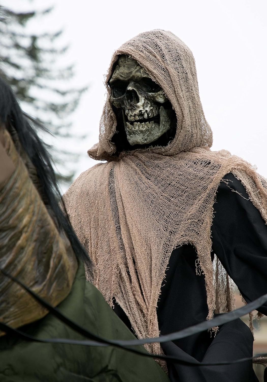 Terrifying 7FT Moving Skeleton Horse with Reaper – Sound and Fog Effects