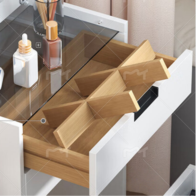 3-in-1 Makeup Desk, Bedside Table and Storage Cabinet