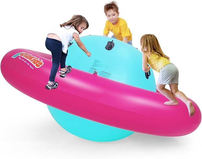 🎈Giant 8ft Inflatable Dome Rocker with Handles for Backyard Fun! 🛡️