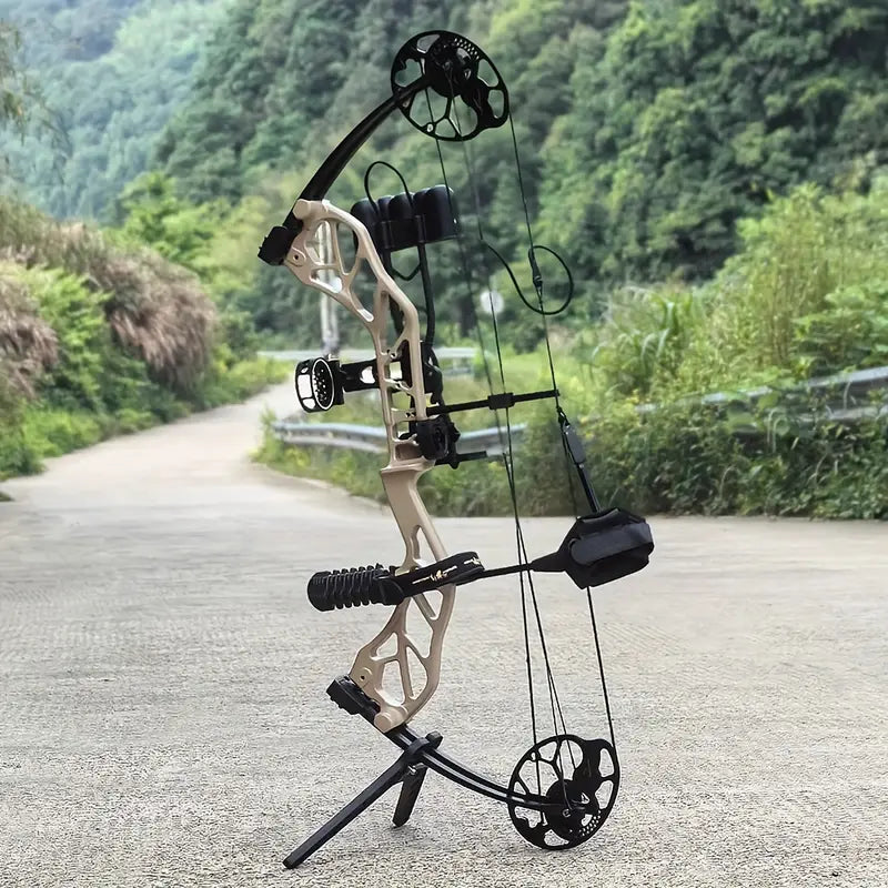 Adjustable Compound Bow Set for Adults & Teens – 19-70lbs, 320FPS, Ready-to-Shoot Hunting & Target Archery Kit