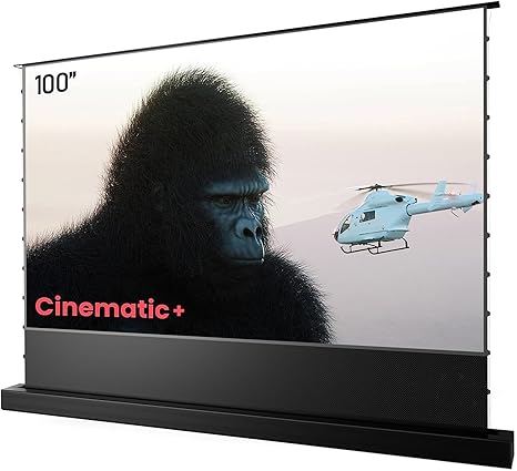 🏠 120" Motorized Floor Rising Projector Screen w/ ALR | Auto USB Sync | 4K/8K Ready