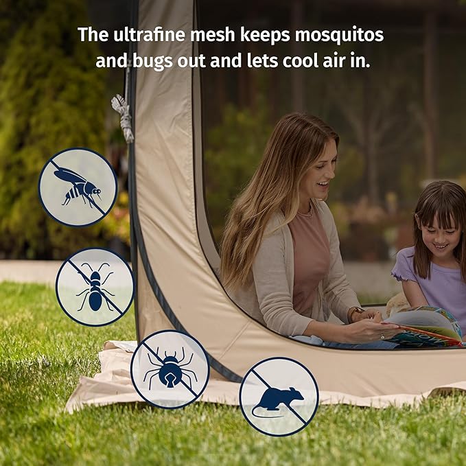 Instant Screen Tent for Camping & Backyard - Choose Your Perfect Size with Carry Bag