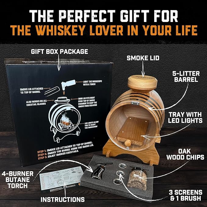 Premium Cocktail Smoker Kit - The Ultimate Whiskey & Bourbon Experience