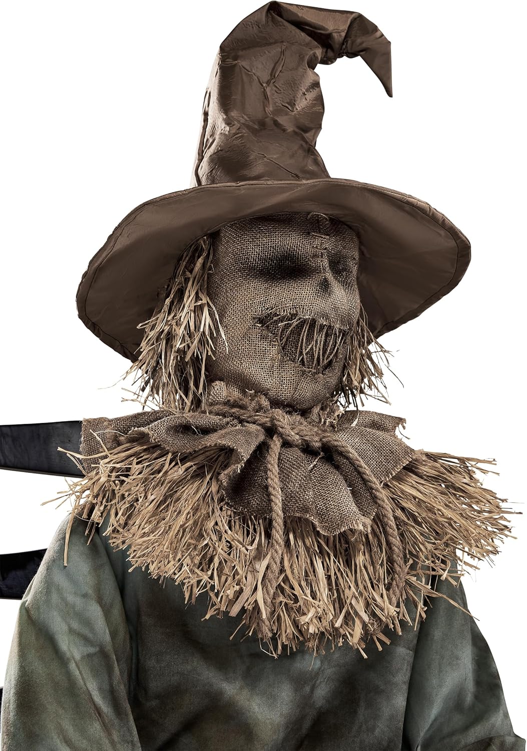 Terrifying Sitting Scarecrow Prop with Candy Bowl