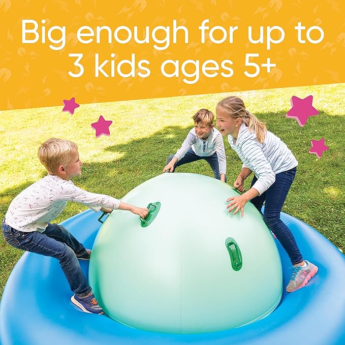 🎈Giant 8ft Inflatable Dome Rocker with Handles for Backyard Fun! 🛡️