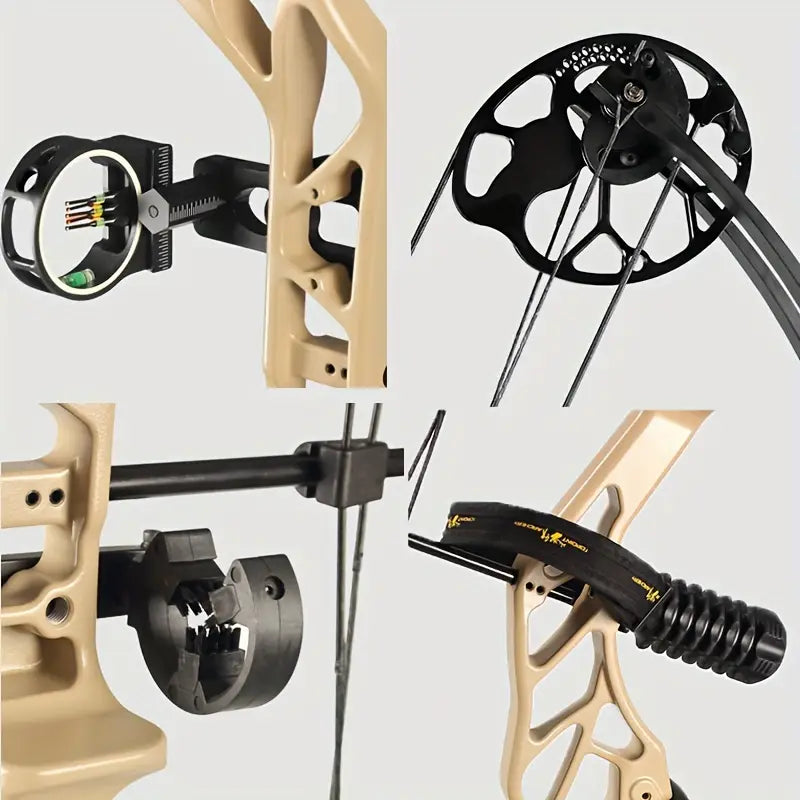 Adjustable Compound Bow Set for Adults & Teens – 19-70lbs, 320FPS, Ready-to-Shoot Hunting & Target Archery Kit